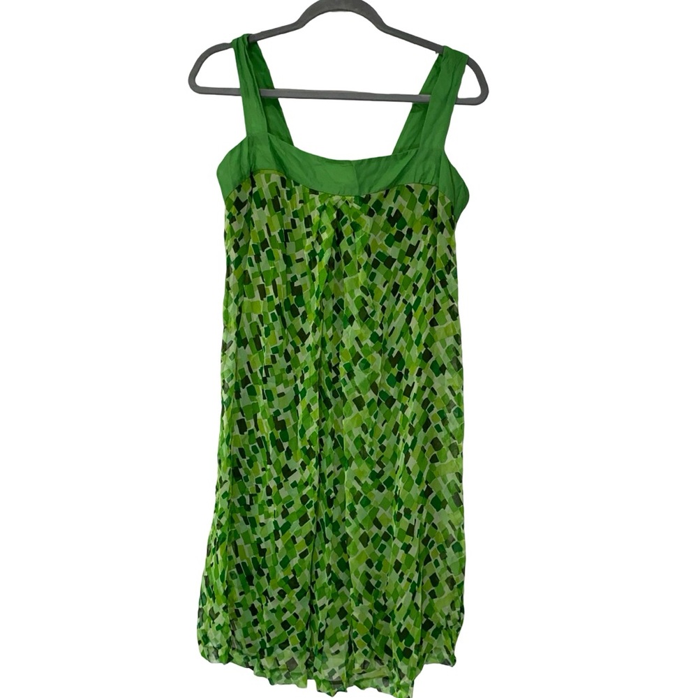 Jonathan Martin 100% silk abstract pattern‎ 70 vibes  dress size 12